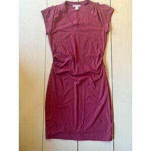 NWOT Athleta Ruched Dress in Pink Dusty Rose (S)